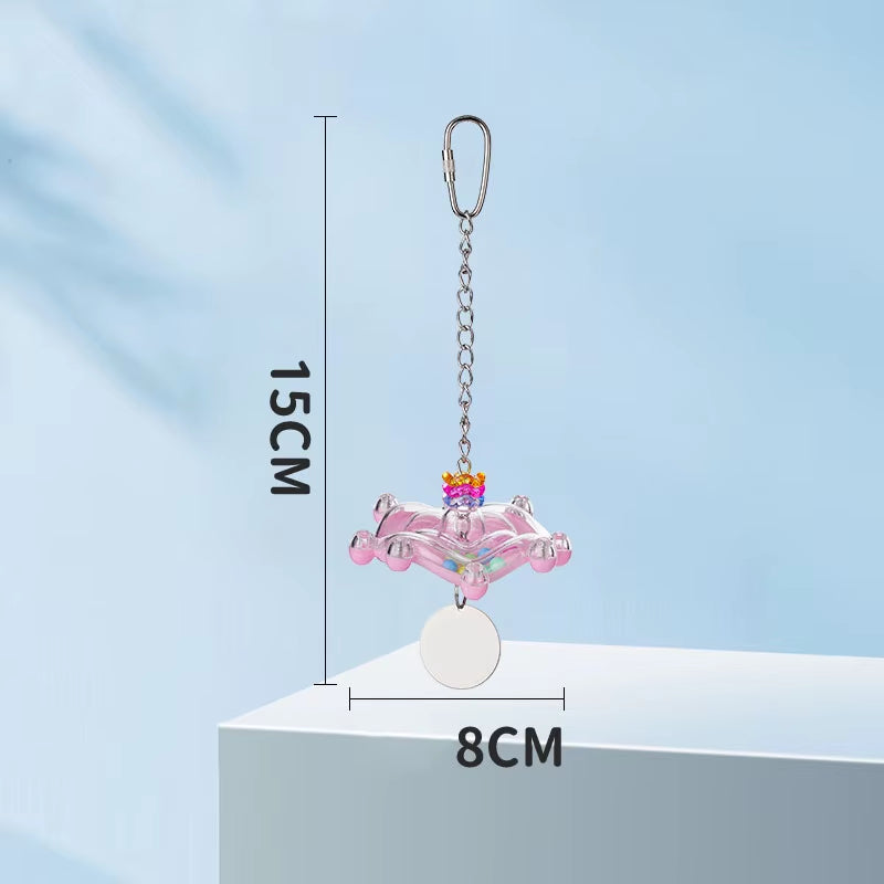 Interactive Parrot Toy Birdcage Toy Relieving Boredom Gnawing Biting Self Entertaining Puzzle Spinning Bird Toy Birdcage Decor
