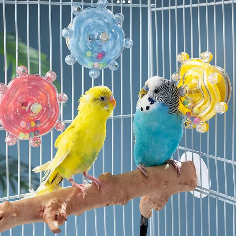 Interactive Parrot Toy Birdcage Toy Relieving Boredom Gnawing Biting Self Entertaining Puzzle Spinning Bird Toy Birdcage Decor