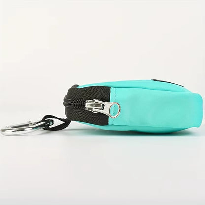 Portable Dog Treat Bag with Whistle, Multicolor Reusable Fabric Training Pouch for Pets