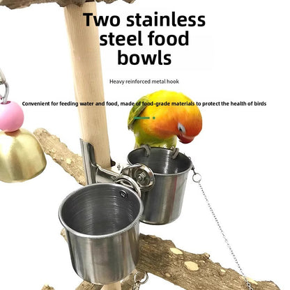 Parrot Natural Sichuan Pepper Wood Climbing Frame