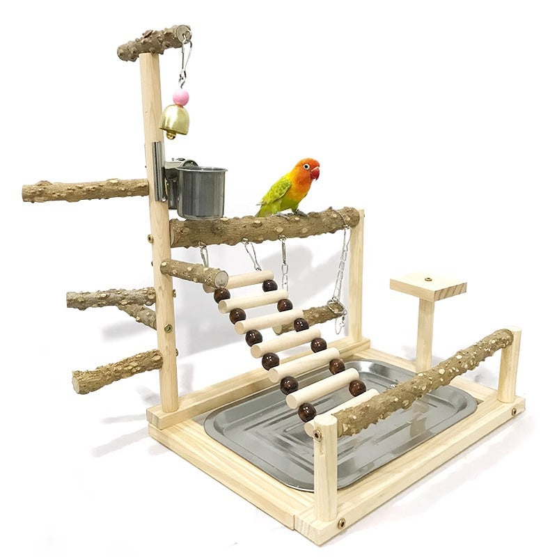Parrot Natural Sichuan Pepper Wood Climbing Frame