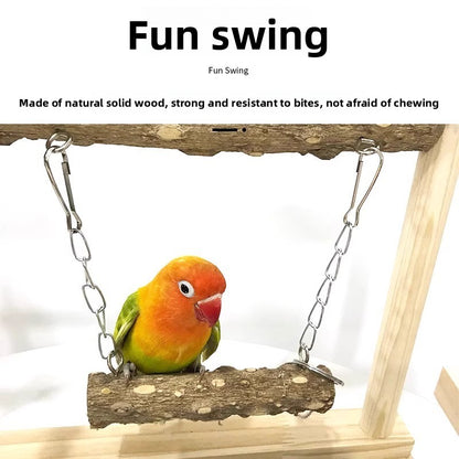 Parrot Natural Sichuan Pepper Wood Climbing Frame