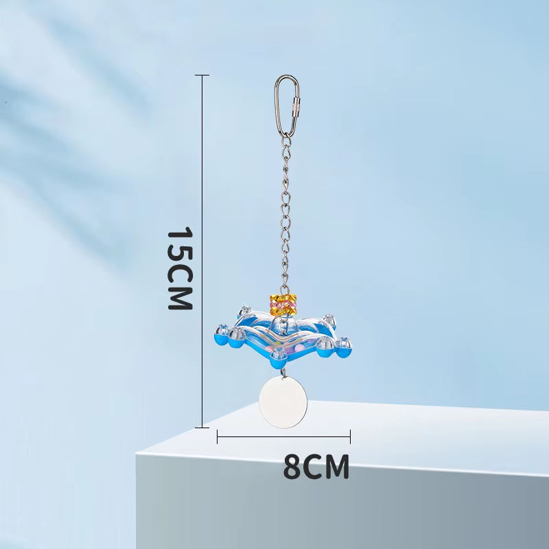 Interactive Parrot Toy Birdcage Toy Relieving Boredom Gnawing Biting Self Entertaining Puzzle Spinning Bird Toy Birdcage Decor