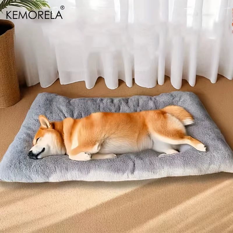 KEMORELA Extra Large Plush Dog Bed Sofa Thickened Super Soft Polyester Pet Mat Dog Crate Mat Bed for Small Medium Large Dog Bed